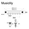 Musiclily Pro 52mm String Spacing Tune-o-matic Bridge Wide Body LP