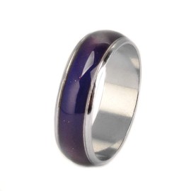6mm Color Changing Ring Mood Emotion Temperature Index Copper Color Change Ring for Women Men-SIZE 6