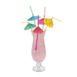 Multicolored Tropical Umbrella Straws (2-Pack of 12)