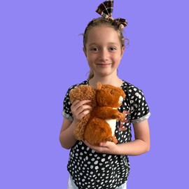 Deluxe Paws Plush Cuddly Soft Eco Toys 100% Recycled (Red Squirrel)