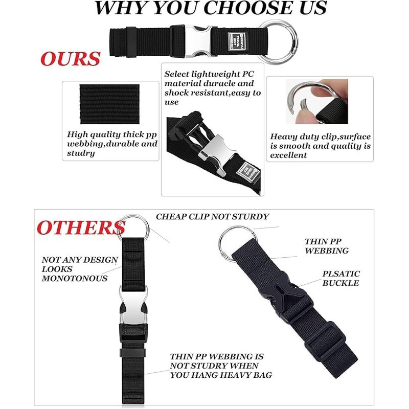 Heavy Duty Add a Bag Luggage Strap Jacket Gripper,Carry-on Baggage
