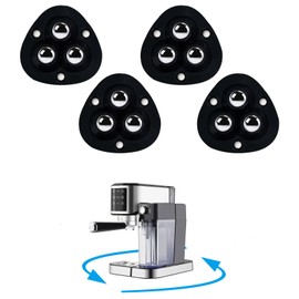 Rollers Wheels Appliance Slider for Kitchen: 4 Pcs Peel and Stick Swivel Wheels - Self Adhesive Small Ball Casters for Trash Can Storage Box - Ideal for Housewives and Seniors