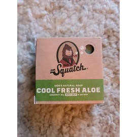 Dr. Squatch Soap Men's Natural Soap Cool Fresh Aloe Coconut Oil Zero Grit 5 oz
