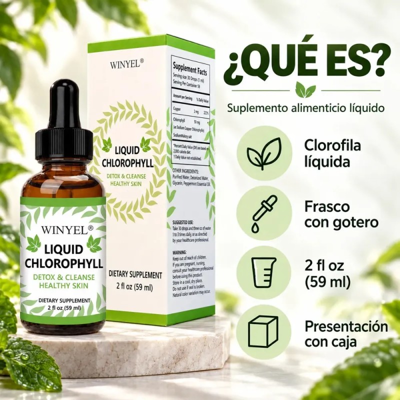 General - Winyel Gotas Clorofila Líquida Suplemento Natural