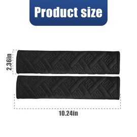 Zpana Car Seat Belt Pad, 2PCS Vehicle Seatbelt Strap Cover for Comfortable Driving, Soft Auto Interior Shoulder & Neck Cushion Protection Decor Accessories, Universal for SUV Sedan Trucks(Black)