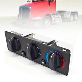 Meiclics Q21-6012 Trucks A/C Heater Climate Control Panel Compatible with Peterbilt 384 Cab 2008-2015 Air Conditioning Control Switch with 3 Knobs & 2 Buttons Q216012