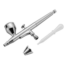 Wiltec Airbrush Gun X501, Air Brush with 0.3 mm Nozzle and Liquid Cup 7 ml, 2 ml, Precise Airbrush Gun for Nails, Tattoo, Model Making