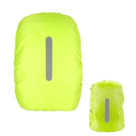 Zueyen Rain Cover for Backpacks, 20L Rain Cover Backpack with Reflective Strips, Adjustable Buckle for Backpack, School Bag, Hiking, Climbing, Cycling (Fluorescent Green, S)