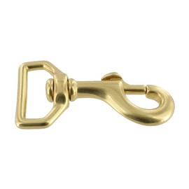 3600 Natural Brass, Swivel Bolt Snap, Solid Brass-LL, 1"