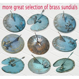 Solid Brass Decorative Squirrel Sundial 8" Inches Wide