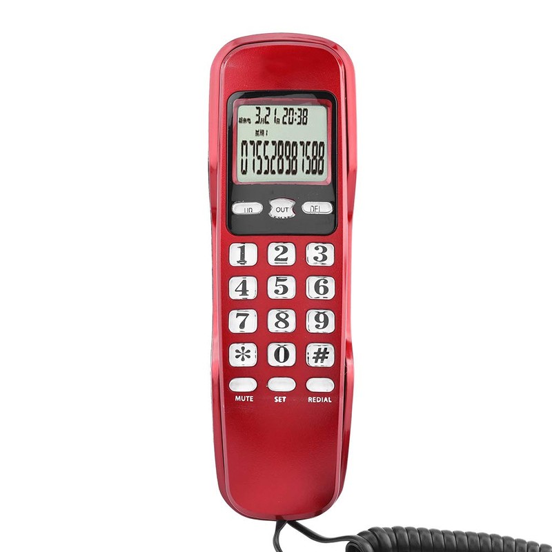 LCD Display Telephone, Landline Telephone, Home Telephone, Wired Mini Phone,