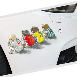 Car Sticker 3D Waterproof Wall Sticker Play Football Movie Sticker Cute Bicycle Skateboard Laptop Luggage Sticker Waterproof Sticker