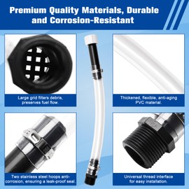 Solaradgy 2 PCS Racing Fuel Jug Hose Racing Fuel Filler Hose with 2 PCS Hose Bender, Transparent Gas Can Hose Anti-Leak Racing Hose with Large Grid Filter Element for Scribner Fuel Jugs Gas Can Hose.