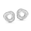 LeCalla 925 Sterling Silver Love Knot Earrings | Round Textured