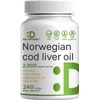 Cod Liver Oil 2,000mg Per Serving, 240 Softgels – Extra