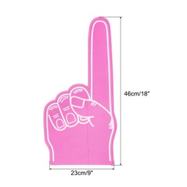 PATIKIL Giant Foam Finger 18 Inch, 2 Pack EVA Number 1 DIY Blank Foam Hand Cheerleading for Sports Events Spirit Games Party, Pink