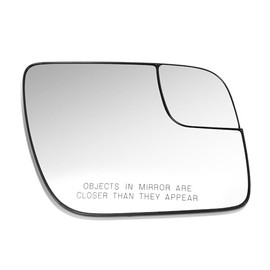 DNA MOTORING Flat Side Mirror Glass Passenger Right Compatible with Ford Transit Connect 2014-2023, With Power Dual Mirror, OEM-MG-0755, FO1325218