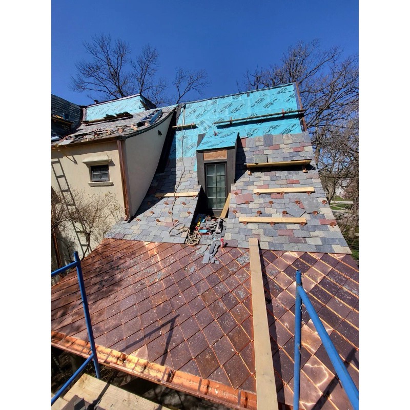Vermont New Natural Slate Tile Roofing Gray Green 1” Thickness