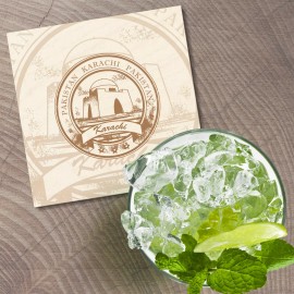 Unbranded Karachi City Pakistan Travel Grunge 4'' X 4'' Square Wooden Coaster