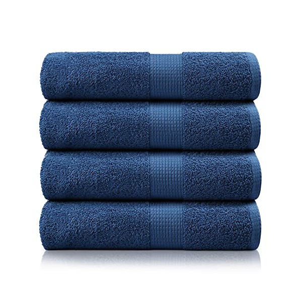 100% Cotton 4 Pack Bath Sheets Set, Premium Extra Large
