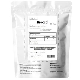 UKHealthHouse Broccoli Powder | Contains Activated Sulforaphane Supplement | Potent Antioxidant Content | Whole Broccoli Powder | 100% Natural & Pure (100g)