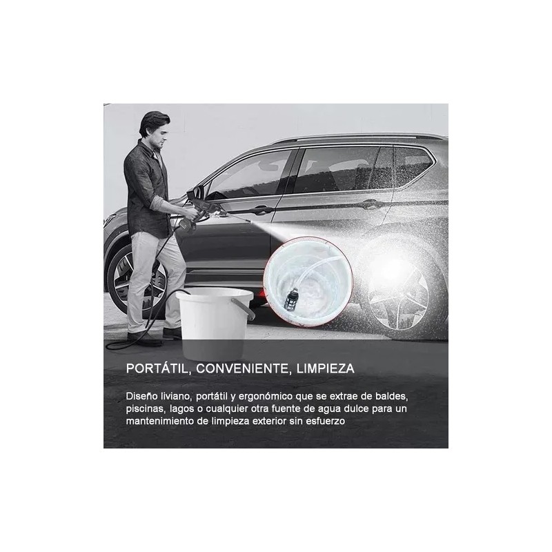 CODYTAV Pistola Lavado Coche Hidrolavadora Inalámbrico Alta Presión