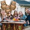 Pack of 5 Brown Bear Balloons, Animal Balloons, Cute Balloons,