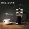 Fino French Press Coffee Maker, Brews Up to 3 Servings,