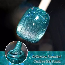 Supwee Esmalte De Uñas De Gel Con Purpurina Reflectante Para