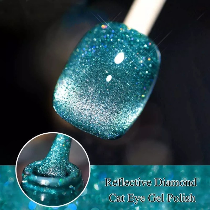 Supwee Esmalte De Uñas De Gel Con Purpurina Reflectante Para