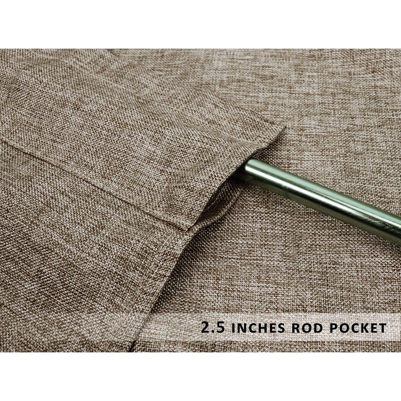 Aiking Home Pure 100% Faux Linen Window Valance - Size