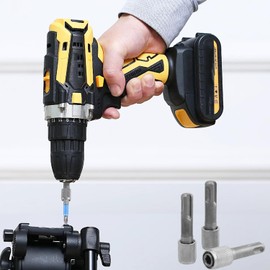 Treki 5 Pcs SDS-Plus Drill Chuck Adapters SDS Plus to 1/4 Inch Hex Adapter Socket SDS Plus Drill Holder Converters SDS Quick Release Bar Socket Screwdriver Bit for Hammer Impact Drills Light Picks