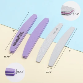 35 limas de uñas profesionales de grano 100/180 y pulidores de uñas, limas de esmalte de uñas, herramientas de manicura para uñas naturales y uñas acrílicas