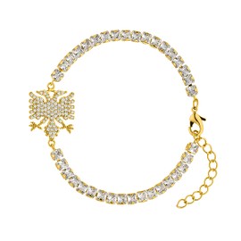 d'origine Albania Eagle Bracelet, Albanian Eagle Cubic Zirconia Bracelet, Albania Eagle Chain, Albania Chain, Albania Jewellery, Albanian Jewellery for Women, 16 cm, Brass