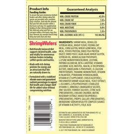 Tetra ShrimpWafers Complete Diet for Catfish and Loaches 3 Ounce