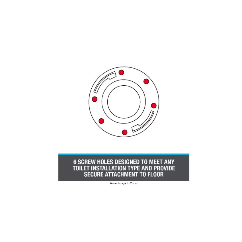 White Galvanized Steel Toilet Flange Replacement Ring 7 in.