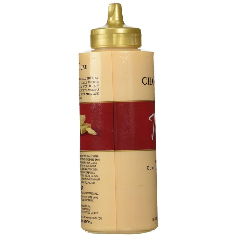 Torani White Chocolate Sauce 16.5 OZ (Pack of 4)