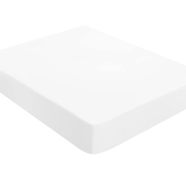 PiccoCasa Fitted Sheet 180 x 200 cm - Soft Fitted Sheet for Box Spring Beds Thick Mattresses up to 35 cm - Brushed Microfibre Bed Sheet - White 180 x 200 x 35 cm