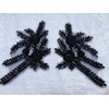 ESOSZNUA Two Colors Handmade Beaded Crystal Patches Bodice Lace DIY