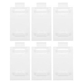 6pcs White Adhesive Backed Bracket Holders for Window Blinds No Drill Installation Replacement Parts & Accessories for Roller Shades and Pleated Blinds