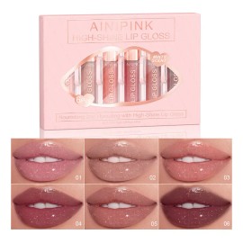 Set De Brillos Labiales Hidratantes Ainipink Perlados