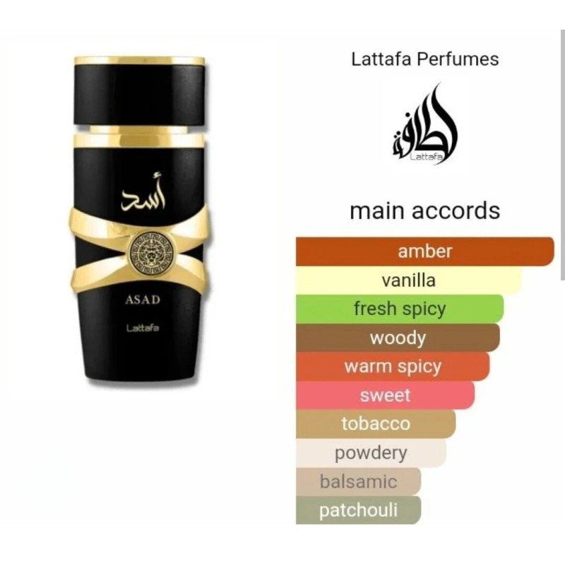 Lattafa Asad Perfume By Lattafa EDP For Men 3.4oz⭐️⭐️⭐️⭐️⭐