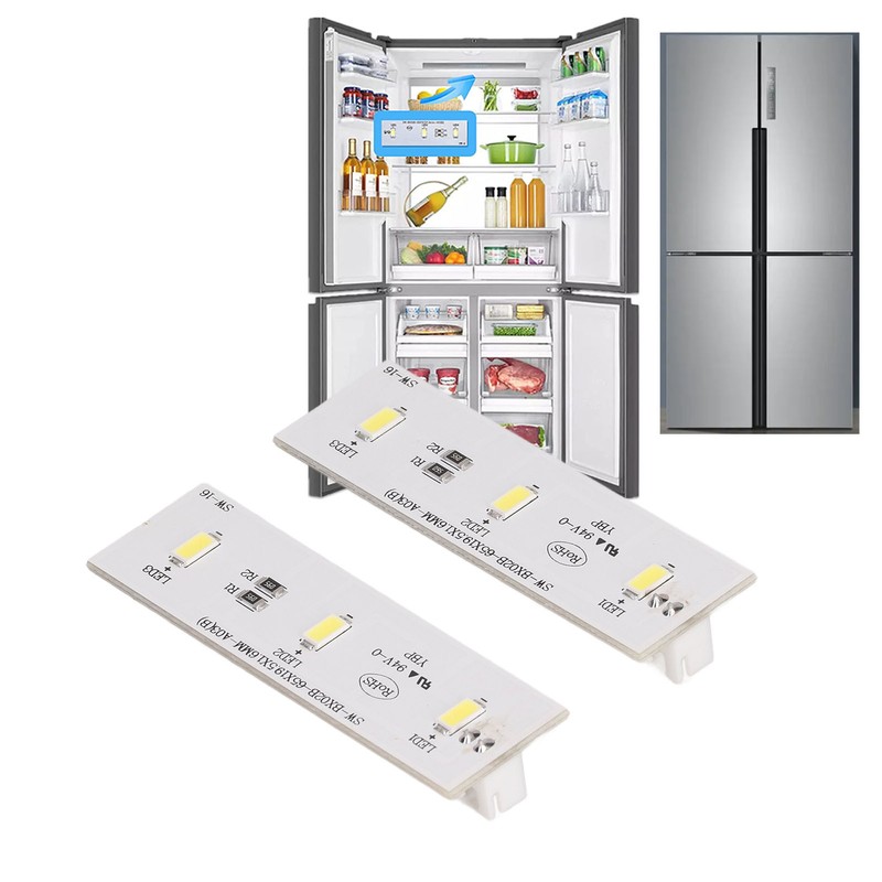 2Pcs Refrigerator LED Light Strip Bar Replacement Freezer Refrigerator Light