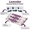 Lavender Incense Sticks & Incense Cones Combo Pack - 60
