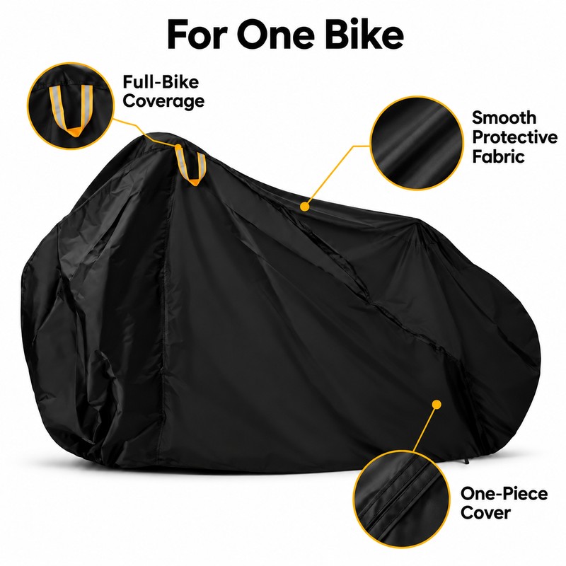 Waterproof Bicycle Cover for Outdoor Storage – 210T Full Bike