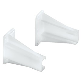 Prime-Line R 7240 Drawer Side Track Brackets, White Nylon (1 Pair)