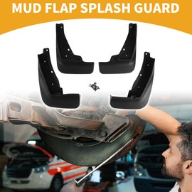 Partuto Mud Flap Splash Guard - Car Front & Rear Side Mud Guards - for Volkswagen Tiguan R-Line 2019-2023 Plastic Black with Mount Accessories - 1 Set