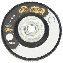 Arc Abrasives 4-1/2" Flap Disc, Type 29, Ceramic, 60 Grit, 5/8-11 Mounting Size, Predator Hard Edge - 71-10815AF