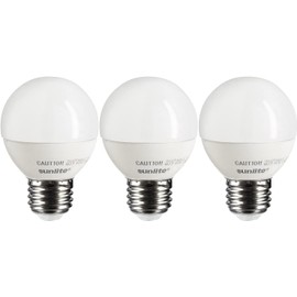 Sunlite G16 LED Dimmable Decorative Globe Vanity Light Bulbs, Frosted, 5W (40W Equiv.), 350 Lumens, Medium E26 Base, Mirror Lights for Bedroom and Bathroom, 120V, ETL Listed, 2700K Soft White, 3 Pack