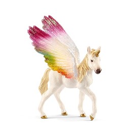 SCHLEICH 70577 Rainbow Winged Unicorn, Foal, from 5 Years, Bayala®® - Figure, 7.5 x 5 x 9.7 cm